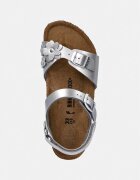 Birkenstock сандали за деца кожа Rio AS Kids Flowers сребърни 1031702