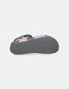 Birkenstock сандали за деца кожа Rio AS Kids Flowers сребърни 1031702