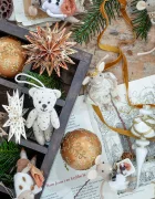 Bloomingville Комплект висулки Коледна елха вълнена 2 броя 8 x 13 x 6 cm