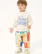 Bobo Choses Бебешки памучен спортен панталон с десен B126AB114