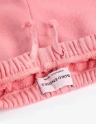 Bobo Choses Бебешки памучен спортен панталон в розово с изчистен дизайн B126AB068