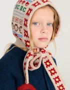Bobo Choses шапка за деца от вълна бежова B226AI084