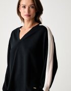 BOSS домашен суичър дамски с модал TONE_Sweatshirt черен 50566092