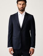 BOSS костюм от две части мъжки с вълна H-Houston-2pcs-264 тъмносин 50571937