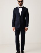 BOSS костюм от две части мъжки с вълна H-Houston-2pcs-264 тъмносин 50571937