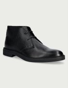 BOSS обувки мъжки от кожа Calev черни 50573372.001