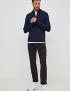 BOSS Orange панталон чино мъжки от памук с еластан Chino_slim черен 50510933