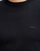 BOSS пуловер мъжки от памук Upacas-L тъмносин 50556344