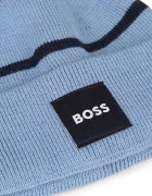 BOSS шапка с помпон за деца от памук синя J53566
