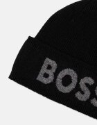 BOSS Шапка с вълна в черно с фина плетка 50524348