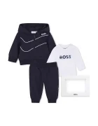 BOSS спортен анцуг за бебе с памук тъмносин J53307