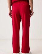 BOSS спортен панталон дамски от памук с еластан CI Pants червен с висока талия 50520148