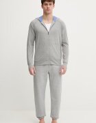 BOSS суичър с цип и качулка мъжки от памук с еластан Mix&Match Jacket H сив 50515313