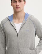 BOSS суичър с цип и качулка мъжки от памук с еластан Mix&Match Jacket H сив 50515313