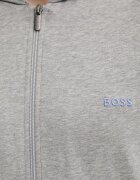 BOSS суичър с цип и качулка мъжки от памук с еластан Mix&Match Jacket H сив 50515313