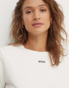 BOSS тениска дамска от памук с еластан CI T-Shirt бежова 50510322