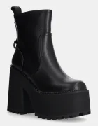 Buffalo Боти Killah Zip Boot Mid в черно с дебел ток 1622374-BLK