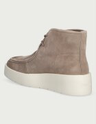 Calvin Klein боти дамски от велур FLATF LACE UP APR CUT BOOT бежови HW0HW03273