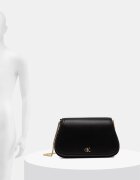 Calvin Klein чанта crossbody дамска от имитация на кожа черна LV04F1153G