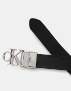 Calvin Klein Двустранен колан дамски от кожа черен
