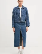 Calvin Klein Jeans блуза с дълги ръкави дамска от памук с еластан бяла LV047A803G