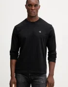 Calvin Klein Jeans блуза с дълги ръкави мъжка от памук черна LV04RD247G