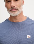 Calvin Klein Jeans блуза с дълги ръкави мъжка с памук синя LV040EM217