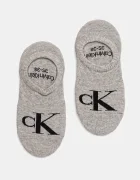 Calvin Klein Jeans чорапи дамски с памук 2 броя сиви 701228817