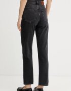 Calvin Klein Jeans дънки straight дамски черни LV047F708G