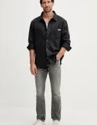 Calvin Klein Jeans Дънкова риза в черно със стандартна кройка с класическа яка LV04RD765G