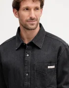 Calvin Klein Jeans Дънкова риза в черно със стандартна кройка с класическа яка LV04RD765G