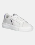 Calvin Klein Jeans Кожени маратонки YW0YW00823 CHUNKY CUPSOLE MONOLOGO W