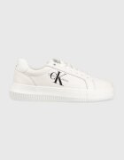 Calvin Klein Jeans Кожени маратонки YW0YW00823 CHUNKY CUPSOLE MONOLOGO W MONO LTH WN