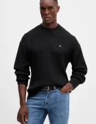 Calvin Klein Jeans Памучен пуловер мъжки в черно LV04RD314G