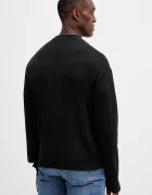 Calvin Klein Jeans Памучен пуловер мъжки в черно LV04RD314G
