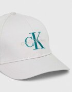 Calvin Klein Jeans Памучна шапка с козирка в бяло с апликация K50K510061