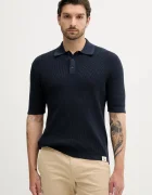 Calvin Klein Jeans Памучна тениска с яка
