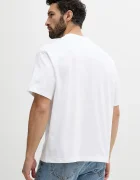 Calvin Klein Jeans Памучна тениска в бяло с апликация LV04RC808G