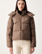Calvin Klein Jeans пухено яке дамско кафяво LV047H500G
