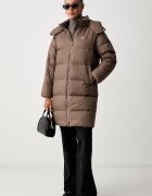 Calvin Klein Jeans пухено яке дамско кафяво LV047H502G