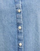 Calvin Klein Jeans риза дамска от деним синя с изчистена шарка LV047F784G