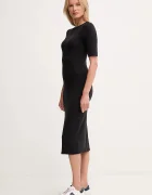 Calvin Klein Jeans рокля от памук с еластан черна LV047D217G