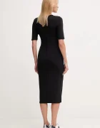 Calvin Klein Jeans рокля от памук с еластан черна LV047D217G