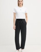 Calvin Klein Jeans спортен панталон дамски памучен черен LV047F210G