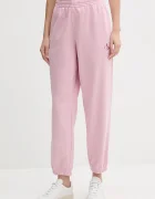 Calvin Klein Jeans спортен панталон дамски с памук розов с висока талия LV047B235G