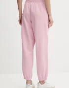 Calvin Klein Jeans спортен панталон дамски с памук розов с висока талия LV047B235G