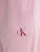 Calvin Klein Jeans спортен панталон дамски с памук розов с висока талия LV047B235G