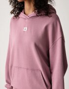 Calvin Klein Jeans суичър с качулка дамски с памук розов LV047H223G