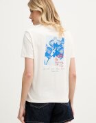 Calvin Klein Jeans тениска дамски от памук бежова LV047G802G