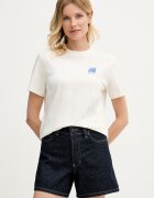 Calvin Klein Jeans тениска дамски от памук бежова LV047G802G